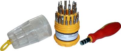 Sada křížových i plochých šroubováků s násadkou 31ks