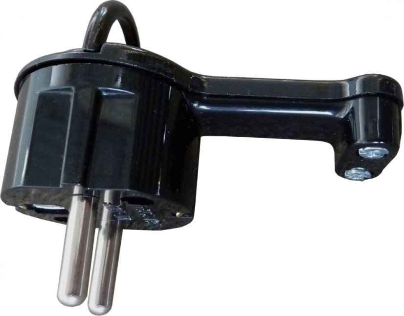 Zástrčka úhlová Unischuko černá