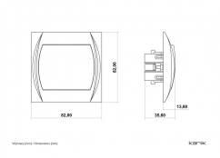 KARLIK zvonkový vypínač metalický stříbrný