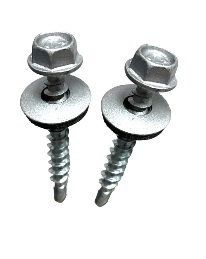 Vrut farmářský samovrtný s podložkou 4,8x35 stříbrný 9006 - 250ks