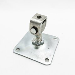 ZRP 20/100 b Zawias regulowany do przykręcenia 100x100mm M20 biały ocynk