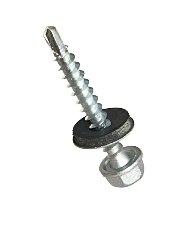 Vrut farmářský samovrtný s podložkou 4,8x35 stříbrný 9006 - 250ks