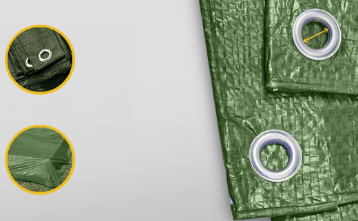 Zakrývací plachta zelená 3x3m 90g/m2