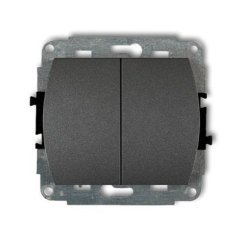 KARLIK Dvojitý vypínač grafitový