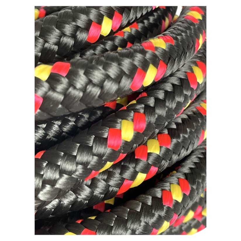 PPF 16 Polypropylenové lano pletené s jádrem - průměr 16mm, 30 metrů černé