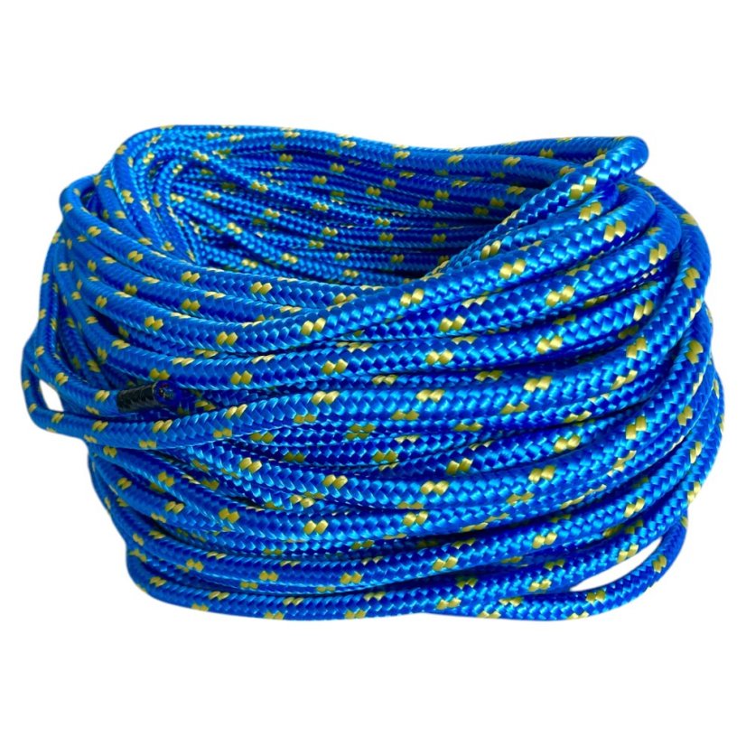 PPF 10 Polypropylenové lano pletené s jádrem - průměr 10mm, 50 metrů modré
