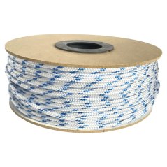 PPF 4 Polypropylenové lano pletené s jádrem - průměr 4mm, 100 metrů bílé