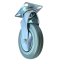 Otočné pojezdové kolo d125/80kg, šedý kaučuk, kluzné ložisko