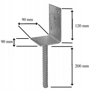 PS 84L Patka sloupku 90x120x5 mm