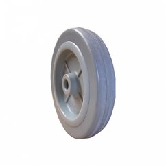 Kolečko plné d100/d12/70kg, šedý kaučuk, kluzné ložisko
