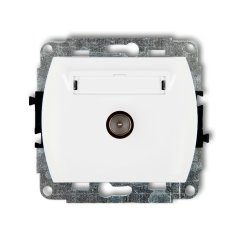 KARLIK Jednoduchá hnedá metalická anténová zásuvka TV