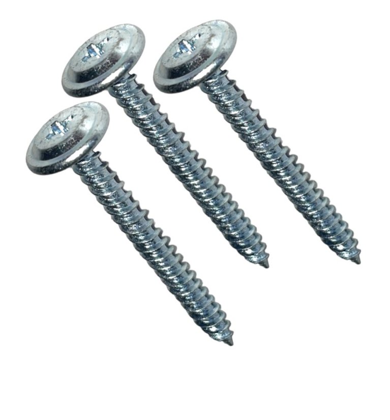 Vrut s rámovou hlavou (4,2x25) a křížovou drážkou do plechu bílý pozink - 500ks