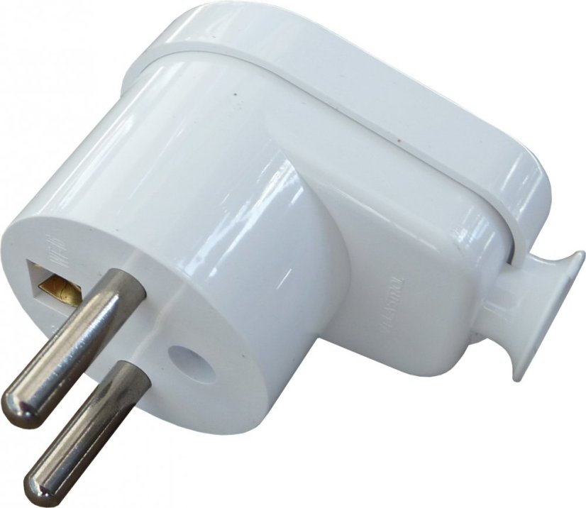 Zástrčka úhlová s uzemněním černá