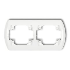KARLIK Rámeček na zásuvku dvojitý bílý