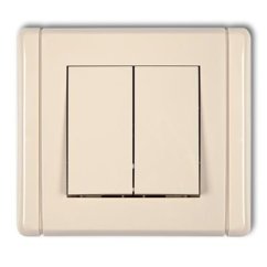 KARLIK dvojitý vypínač béžový