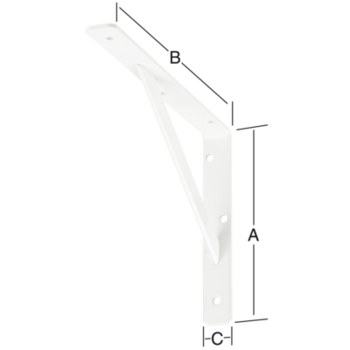 WSWP 300 Konzole zpevněná 300x200mm bílá