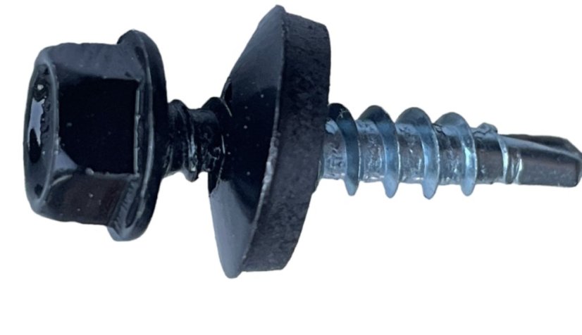 Vrut farmářský samovrtný s podložkou 4,8x20 černý 9005 - 250ks