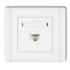 KARLIK Zásuvka počítačová jednoduchá 1xRJ45 béžová