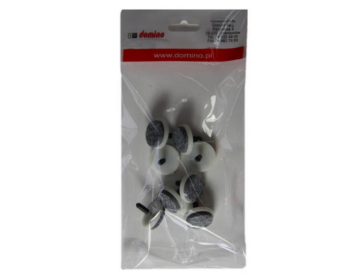 Skluz s čepem včetně filcové podložky bílý d24 - 8 ks