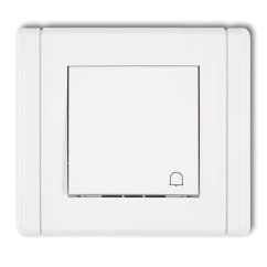 KARLIK zvonkový vypínač bílý