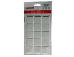 Filcová podložka 25x25 bílá - 15 ks