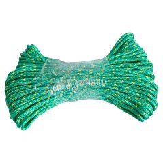 PPF 6 Polypropylenové lano pletené s jádrem - průměr 6mm, 50 metrů zelené