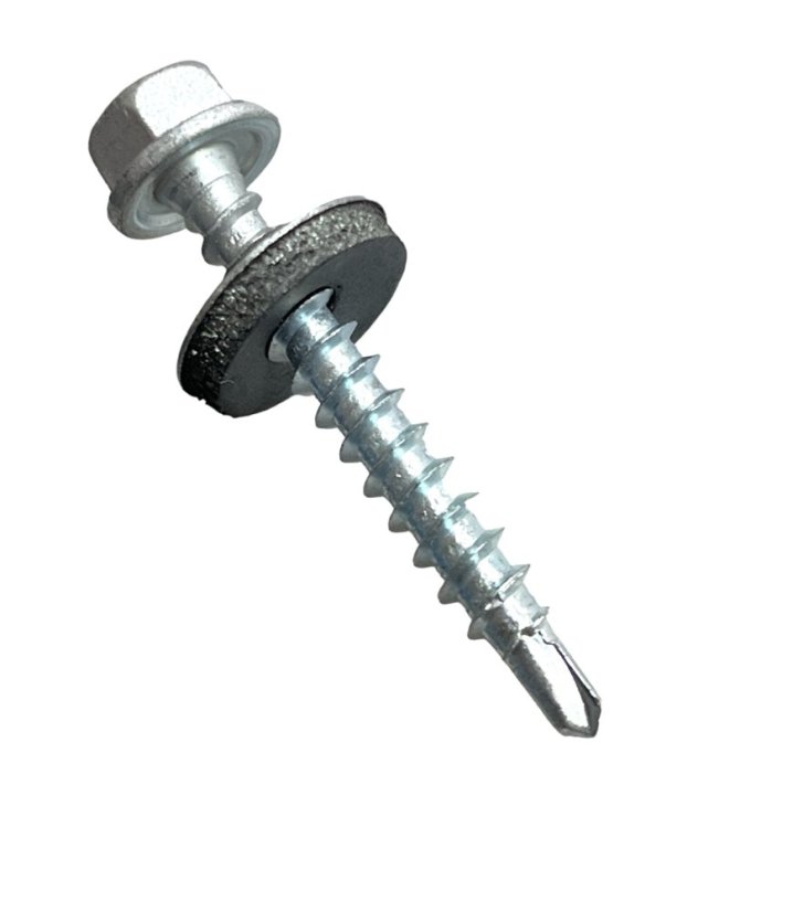 Vrut farmářský samovrtný s podložkou 4,8x35 stříbrný 9006 - 250ks
