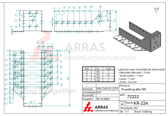 Trámová botka otevřená WB60-190 60x190x2.0mm
