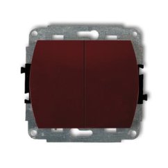 KARLIK Dvojitý vypínač hnedý