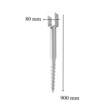 PSF80 Zemní vrut typ "U" 80x900 mm