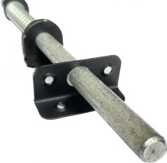 WSP 400c Zasuwka sprężynowa z rączką drewnianą 400x50mm czarna