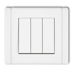 KARLIK trojitý vypínač bílý