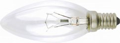 Nárazuvzdorná žárovka svíčka E14 230V 60W