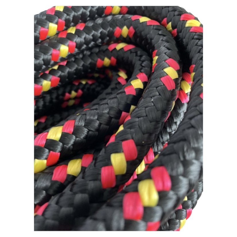 PPF 16 Polypropylenové lano pletené s jádrem - průměr 16mm, 30 metrů černé