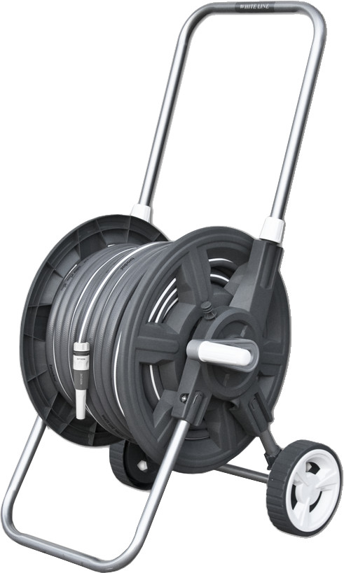 BRADAS Pojízdný vozík s hadicí s příslušenstvím WHITE SILVER 1/2" 20m