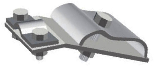 Podpěra vedení na střechy konektor d6/8 2xM6,1 M8x30