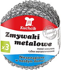 zmywaki kuchenne metalowe/ 3szt  / 3051