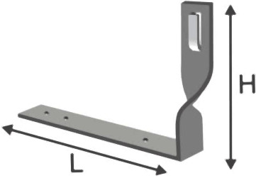 Podpěra vedení na střechy kroucená 15cm d6/8