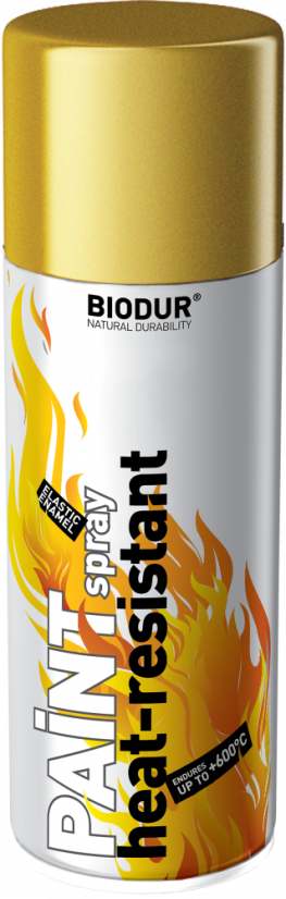 Barva na vysoké teploty ve spreji zlatá 400ml 600°C