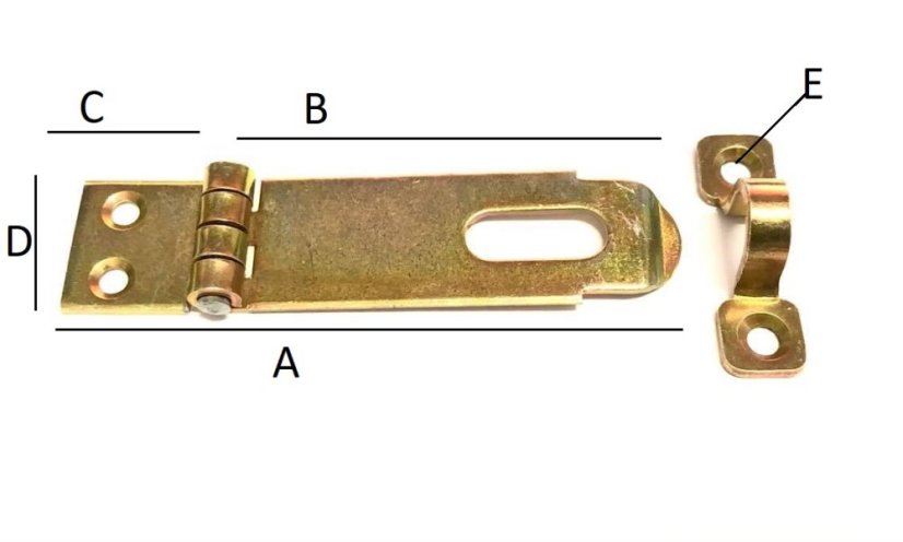 Zamykací petlice krytá 90x20 mm ZZK 20