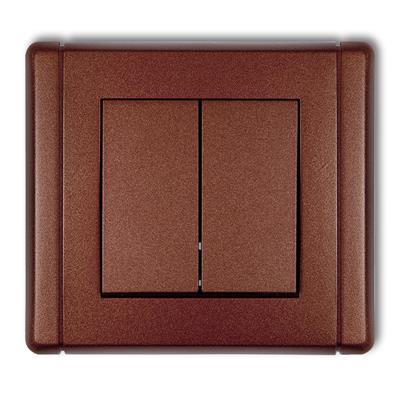KARLIK jednoduchý vypínač metalický hnědý