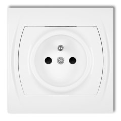 gniazdo LOGO LGP-1Z pojedyńcze +Z p/t białe