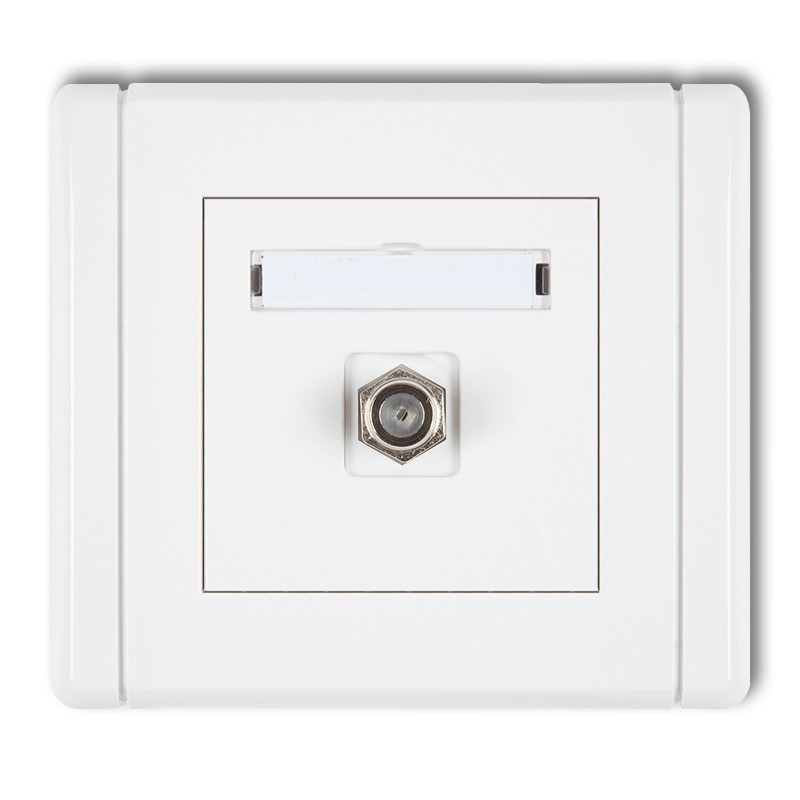 KARLIK Jednoduchá bílá anténová zásuvka TV