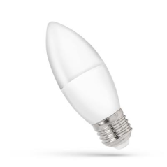 Żarówka LED E27 8W ŚWIECZKA zimna 6k W