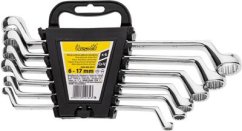 Kroužkové klíče se zahnutým očkem 6-17mm 6ks