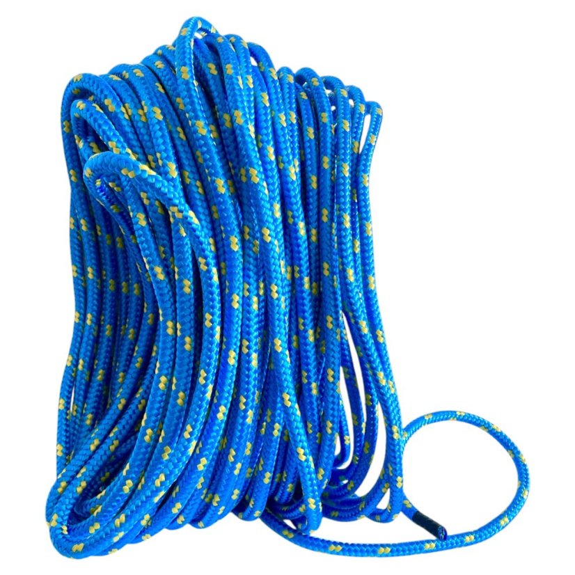 PPF 10 Polypropylenové lano pletené s jádrem - průměr 10mm, 5 metrů modré