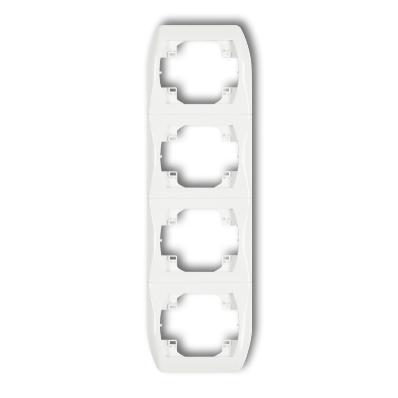 KARLIK Rámeček na zásuvku čtyřnásobný hnědý