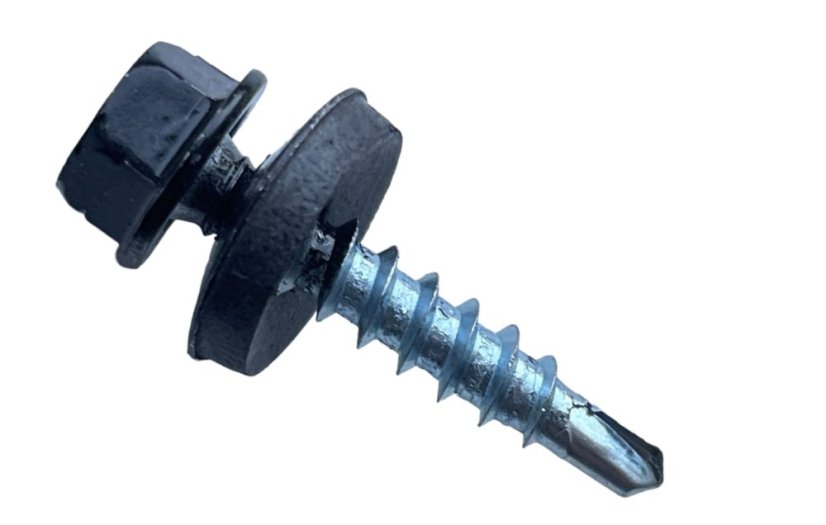 Vrut farmářský samovrtný s podložkou 4,8x20 černý 9005 - 250ks