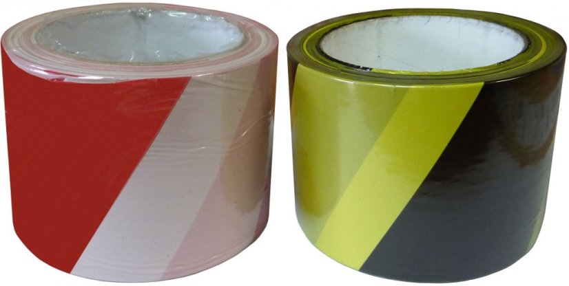 Páska výstražná červeno-bílá 80mm x 100m