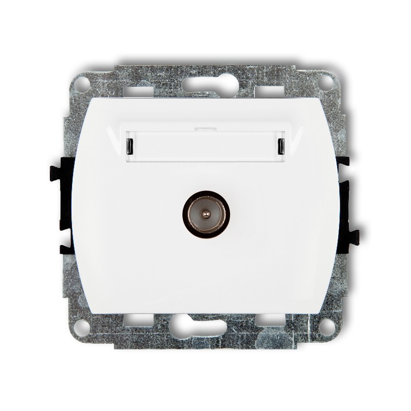 KARLIK Jednoduchá hnedá anténová zásuvka TV